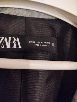 Blazer americana oversize Zara Gris Talla XL