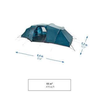 Tienda campaña familiar 8 personas Quechua Arpenaz 8.4