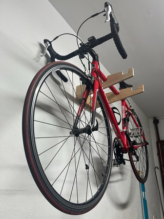 Bicicleta de carretera Btwin Roja