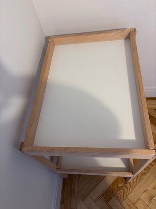 Cambiador Sniiglar madera y blanco