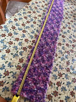 Sciarpa donna rosa e viola bouclé 128x17 cm
