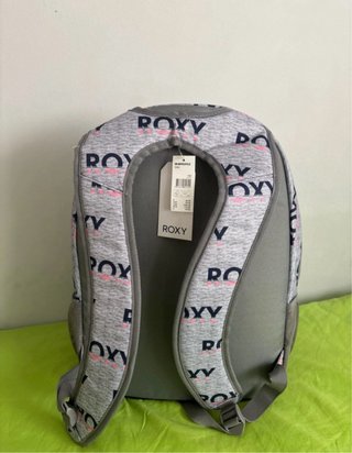 Mochila Roxy gris nueva con etiquetas