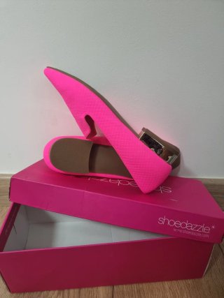 Manoletinas ShoeDazzle Rosa Neón