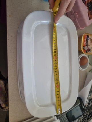 Platos de porcelana blancos ,7 unidades