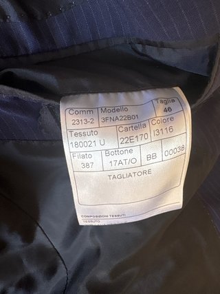 Giacca Tagliatore gessata blu taglia 46