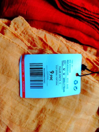 Lote 2 Fulares Mango Rojo y Amarillo
