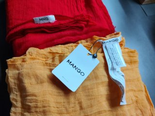 Lote 2 Fulares Mango Rojo y Amarillo