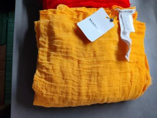 Lote 2 Fulares Mango Rojo y Amarillo