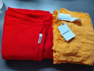 Lote 2 Fulares Mango Rojo y Amarillo