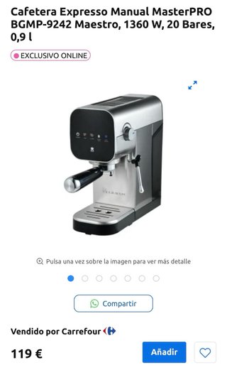 Cafetera MasterPRO