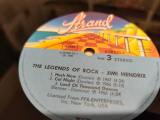 Jimi Hendrix - The Legends Of Rock (1981)