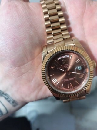 Rolex Day-Date 40 Everose Gold Marrón