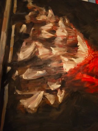 Magnífica Pintura al Óleo Flamenca