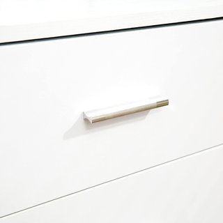 Mobile Porta Stampante Con 3 Cassetti in Legno, Mobile Multiuso da Ufficio Con 4 Ruote e Ripiani Aperti, 80X40X65Cm, Bianco