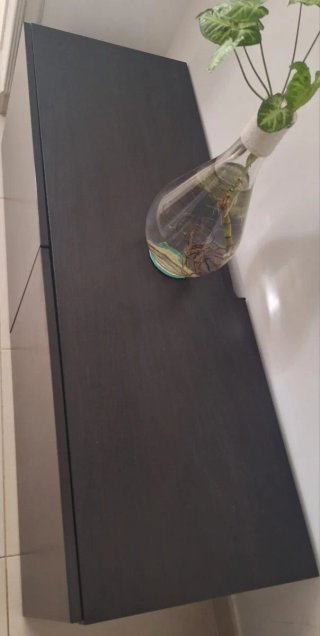 Mueble TV Ikea Besta Negro/Marrón