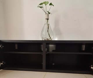 Mueble TV Ikea Besta Negro/Marrón