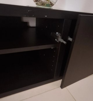 Mueble TV Ikea Besta Negro/Marrón