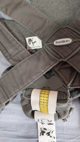 Mochila Portabebés BabyBjörn Mini Gris 3D jersey