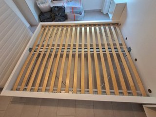 Cama IKEA MALM+somier+colchón+funda