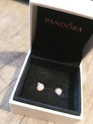 Orecchini Pandora Argento con quarzo Rosa