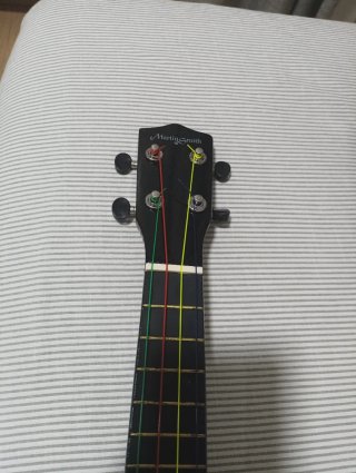 Ukelele con funda y afinador digital