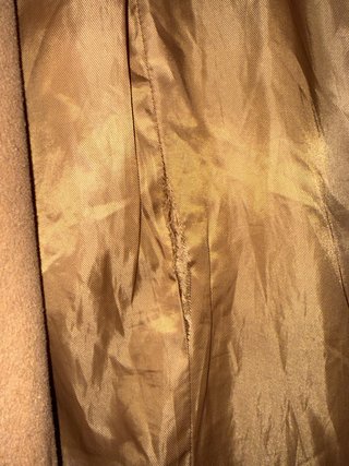 Abrigo largo beige mujer