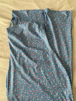 Vestido largo estampado floral azul