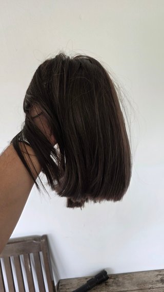 Peluca Castaña Corta + Redecilla Wig Cap