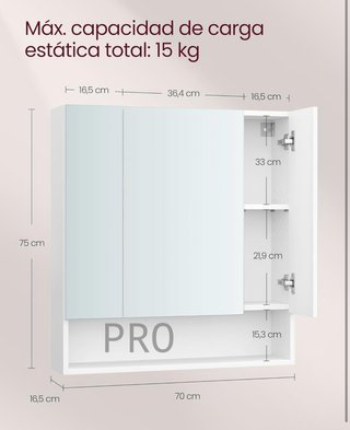 Armario de baño con puerta