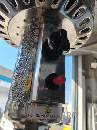 Estufa exterior de gas ajustable