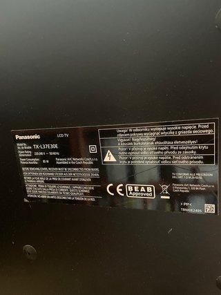 Televisor Panasonic TX-L37E30E 37 Negro