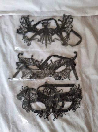 3 Máscaras de Encaje Negro