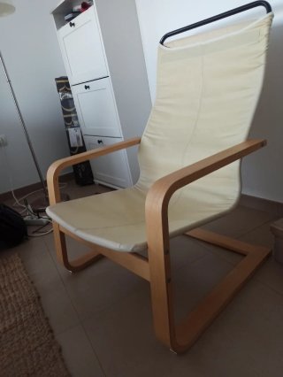Sillón IKEA POÄNG Madera y Tela