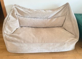 Sofá Puf Beige Tela XXL
