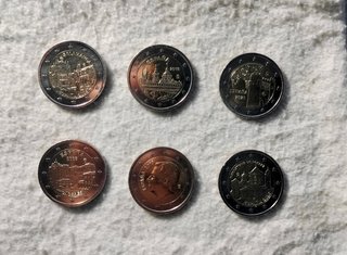 6 Monedas España 2 Euros