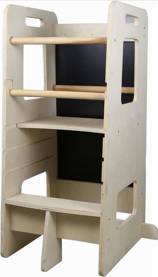 Torre di apprendimento Montessori con lavagna