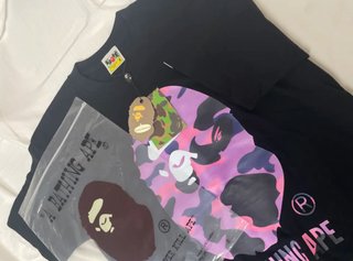 Camiseta BAPE Morada y Negra Talla M