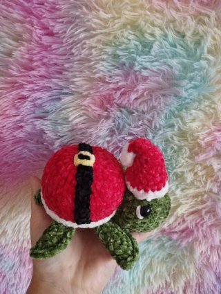 Tortuga navideña crochet