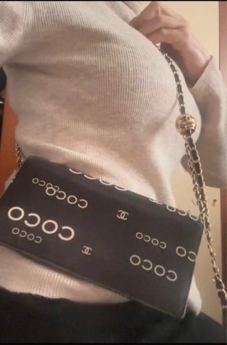 Portafoglio Chanel Coco Tessuto marrone