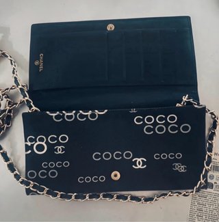 Portafoglio Chanel Coco Tessuto marrone