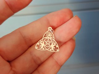 Colgante Plata 925 Triqueta con pentagrama