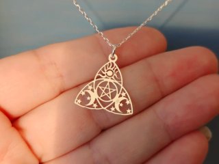 Colgante Plata 925 Triqueta con pentagrama
