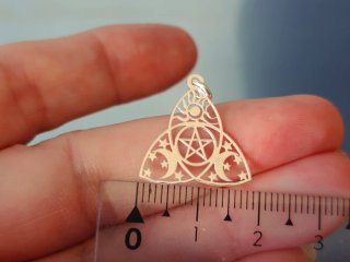 Colgante Plata 925 Triqueta con pentagrama