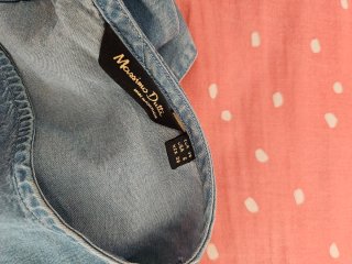 Blusa denim manga corta