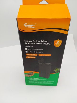 Hygger Filtro Acuario Tortugas de Agua,680L/H 8W Filtro Interno Acuario,Ajustable Fish Tank Filter,T