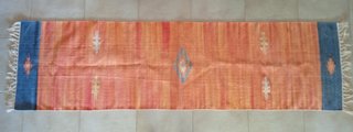 Tappeto Runner Arancione e Blu