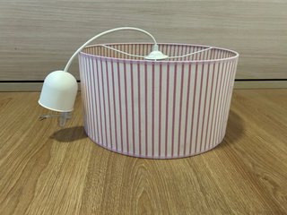 Lámpara infantil rayas rosa y blanco