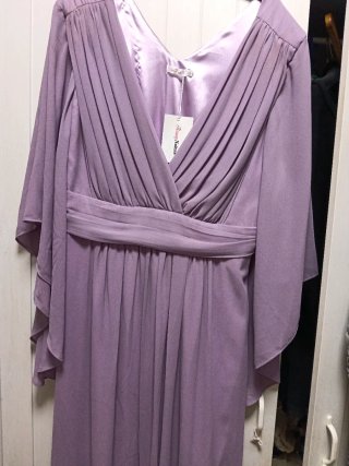 Vestido elegante morado talla única