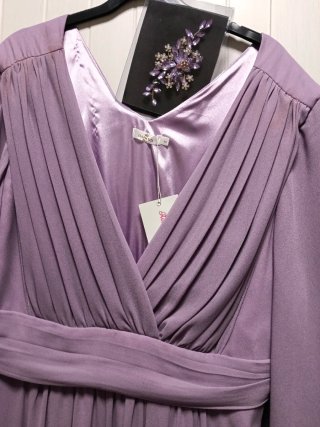 Vestido elegante morado talla única