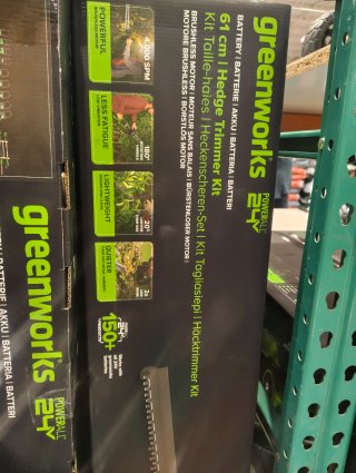Cortasetos Greenworks 61 cm Batería 24V
